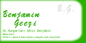 benjamin geczi business card
